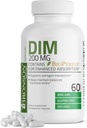 Bronson DIM 200 MG Suplemento Diindolymethane with BioPerine for Enhanced Absorption, Estrogen Metabolism & Maintains Balanced Hormone Levels, 60 Vegetarian Capsules