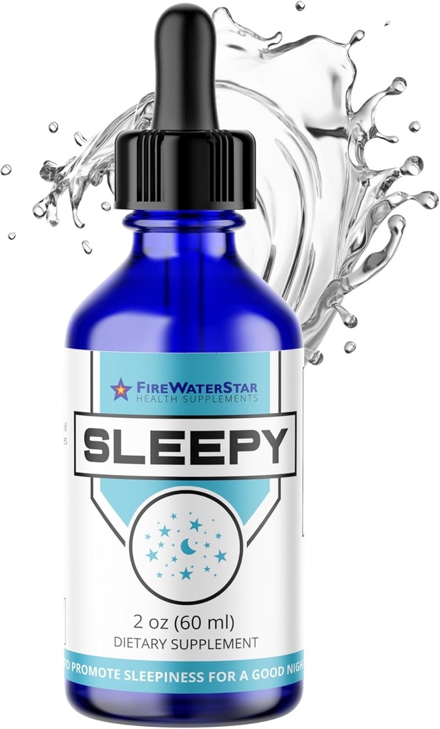 FWS Sleepy - Melatonina líquida con Magnesium, L-Theanine - Ayuda natural al sueño - Actuaciones rápidas gotas líquidas - Le ayuda a dormir y permanecer dormido para un descanso de buenas noches - adultos, adolescentes, niños