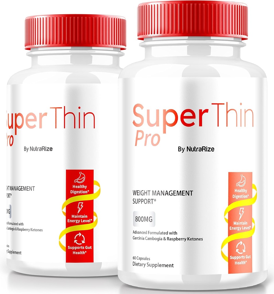 (2 Pack) SuperThin Pro Pills, Super Thin Pro Weight Loss &amp; Balanced Nutrition, Official Keto Formula, Suplemento natural para transformar su cuerpo y salud general, SuperThinPro Review (120 cápsulas)
