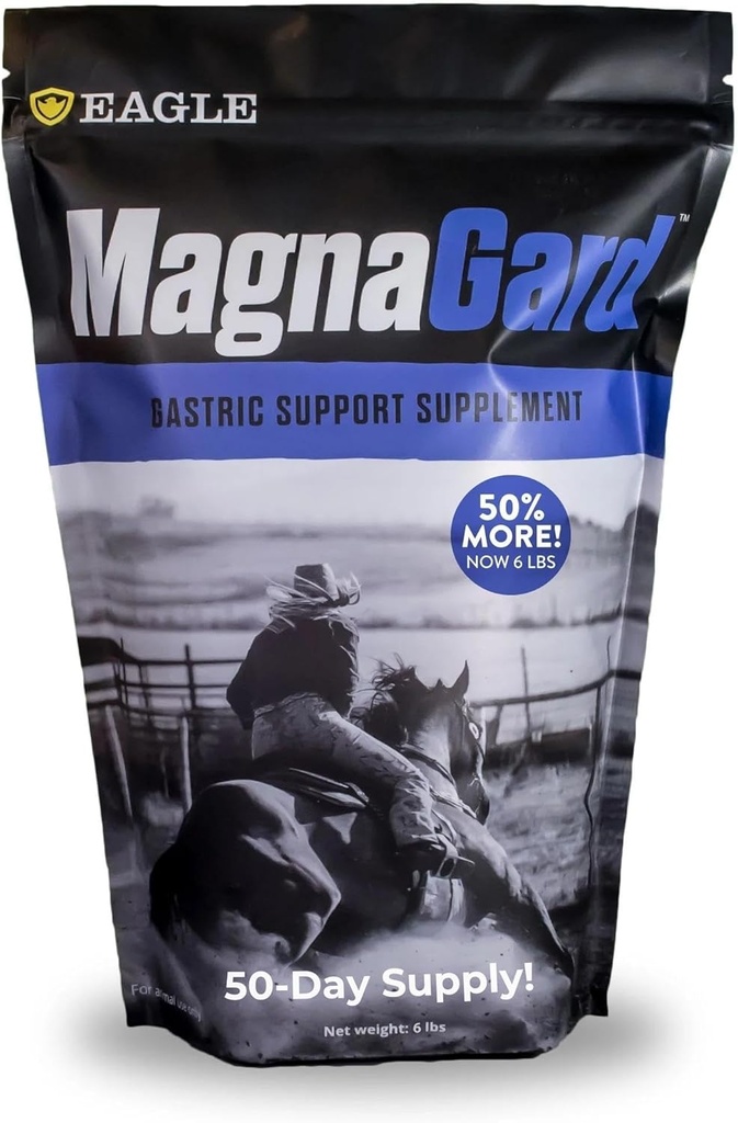 Suplemento de soporte gástrico para Caballos tóxicos Alivia Ulcers, Suplemento de calma, Magnesio &amp; Otros Minerales Vitales Silencio Powder, 6 Libras, 45-Day Supply ← por Eagle Equine