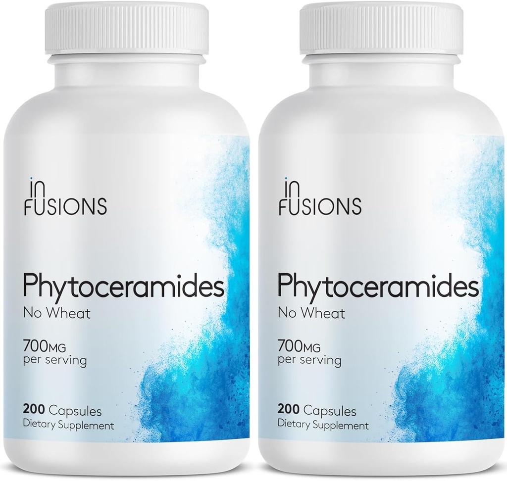 Fitoceramides 200 Capsules Rejuvenecimiento de Reparación de Esquí Rejuvenecimiento Anti-Envejecimiento Ceramidas conducidas por plantas 700mg Gluten Free Non-GMO (2)