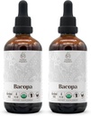 Bacopa USDA Orgánica ← Extracto libre de alcohol, gotas herbales orgánicas, suplemento, relajación, efecto cognitivo positivo ← Tintura Hecho del 100% de Bacopa orgánica (Bacopa Monnieri) Herb seco 2x4 oz