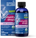 Mama's Bliss Organic Baby Elderberry Drops, Immune Support with Vitamins, Prebiotics, Zinc &amp; Organic Echinacea, Age 4 Months +, 3 Fl Oz (36 Servings)