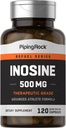 Piping Rock Inosine 500mg  120 Capsules ← Advanced Athlete Formula ¦ Therapeutic Grade ← Non-GMO, Gluten Free Supplement