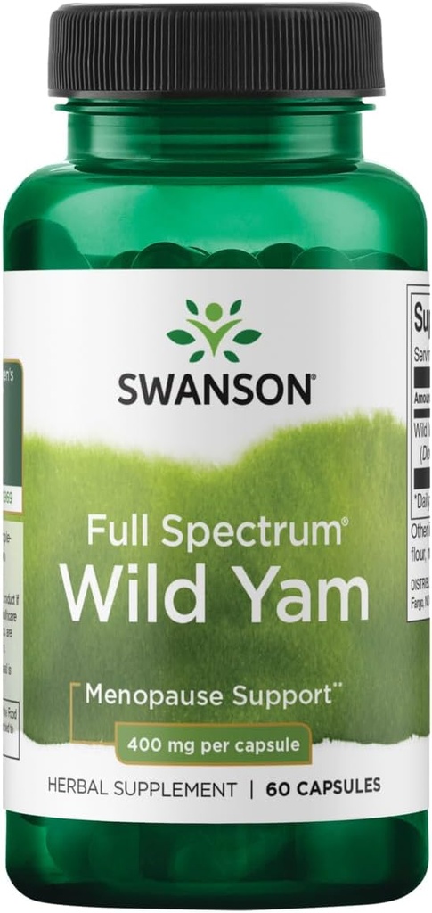 Swanson Full Spectrum Wild Yam 400 Milligrams 60 cápsulas