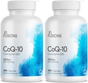 Infusiones Maximum Strength Pure CoQ10 600mg 200 Capsules High Absorption Gluten Free Non-GMO (2)