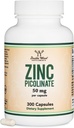 Zinc Picolinate 50mg, 300 capsules (Apoyo Inmune) No GMO, Gluten Free (300 Day Supply) by Double Wood Supplements