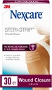 Nexcare Steri-Strip Wound Closure, Breathable Strips Hold Small Wounds Firmly Cerrada, Great After Sutures o Staples - 30 Wound Closures