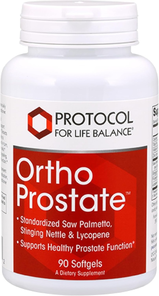 Protocolo Ortho Prostata - Suplemento de salud de la próstata de los hombres* - con extracto Saw Palmetto, Extracto de hervidor Stinging & Zinc Gluconate - 90 Softgels
