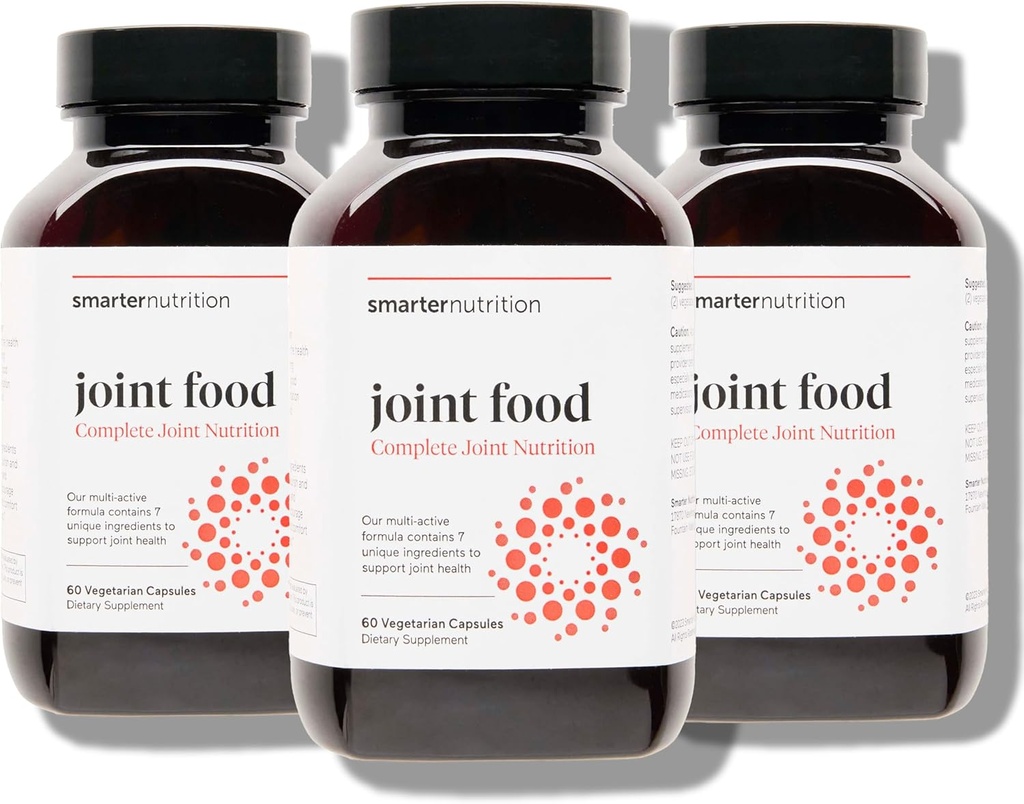 Alimentos Conjuntos de Nutrición más inteligentes - Soporte de Nutrición para Confort Conjunto, Lubricación, Movilidad con Collagen Tipo II, Lipase, MSM, Vitamina C, Turmeric, Bromelain - 180 Conde(Pack of 3) - 90-Day Supply