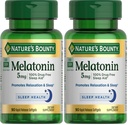 Bounty Melatonin, 100% Drug Free Sleep Aid, Dietary Supplement, Promotes Relaxation and Sleep Health, 5mg, 90 Softgels (Pack of 2)