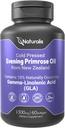 Naturalis Evening Primrose Oil (1300mg) ← 100% natural de Nueva Zelanda ← Non-GMO, Soy &amp; Gluten Free, Zero Filler  60 Softgels
