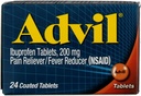 Alimentador de Dolor de Ibuprofeno Advil / Reductor Fever, 200 mg Tablas de Coado - 24 ct, Pack de 2