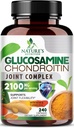 Glucosamine Chondroitin MSM - Joint Support Supplement for Joint Mobility, Comfort and Cartilage Support For Men and Women - Glucosamine Complex Supplements with Turmeric & Boswellia - 240 Capsules