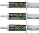 High Endurance Oral Paste Horse Supplement for Horses—3-Pack. Electrolitos, vitaminas y minerales para ayudar a prevenir la deshidratación. Tres jeringas fáciles de hacer de 60 ml. Laboratorio Veterinario Cox. Hecho en EE.UU.
