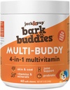 Jack Pup Perro Vitaminas y Suplementos Multivitamínicos para Perros - Broche Buddies Multi-Buddy Perro Multivitaminas Chewable Soft Chews Vitaminas y Suplementos - (60ct)