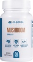 Efectos clínicos Mushroom Fórmula 10 - Suplemento natural de Mushroom para Focus, Mood y Brain Booster Support - Suplemento nootrópico y soporte de inmunes - 60 cápsulas de verduras - Hecho en los EE.UU.