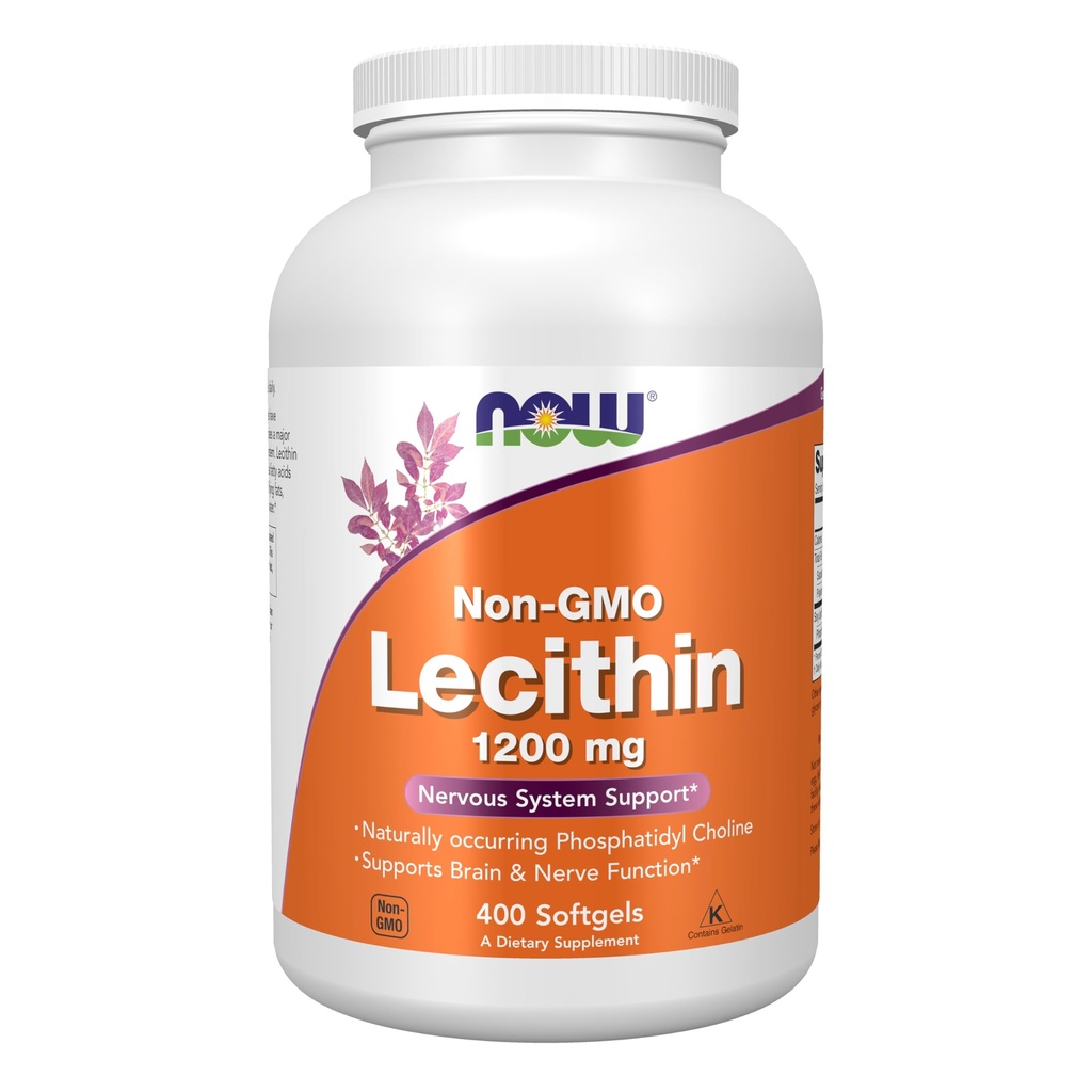 NOW Foods Supplements, Lecithin 1200 mg with naturally occurring Phosphatidyl Choline, 400 Softgels