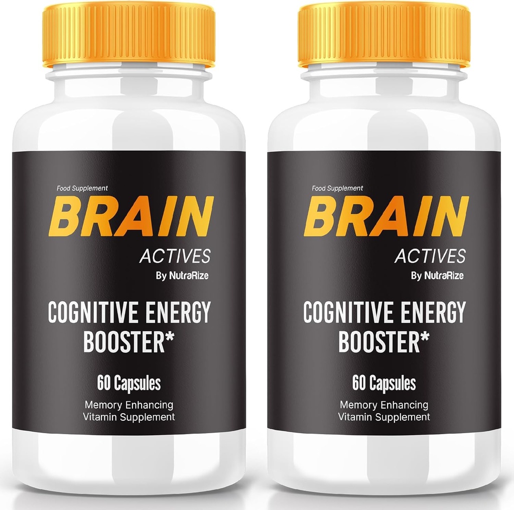 (2 Pack) Cerebro Actives Capsules – Daily Support Fórmula con un Blend Balanced for Focus, Alertness, and Concentration ← Píldoras fáciles de tomar para el bienestar diario (120 cápsulas)