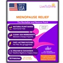 Menopause " Perimenopause Relief Patch – Hot Flash, Mood " Symptom Support – Black Cohosh, Ashwagandha " Más – 30 Patches tópicos – Estados Unidos Hecho por Live to Shine