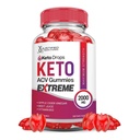Laboratorios Justificados Keto Drops Keto ACV Gummies Extreme 2000MG Keto Drops Keto Gummies Advanced Formula Apple Cider Vinegar con Pomegranate Beet Juice Powder B12 Vegan Non GMO 60 Gummys