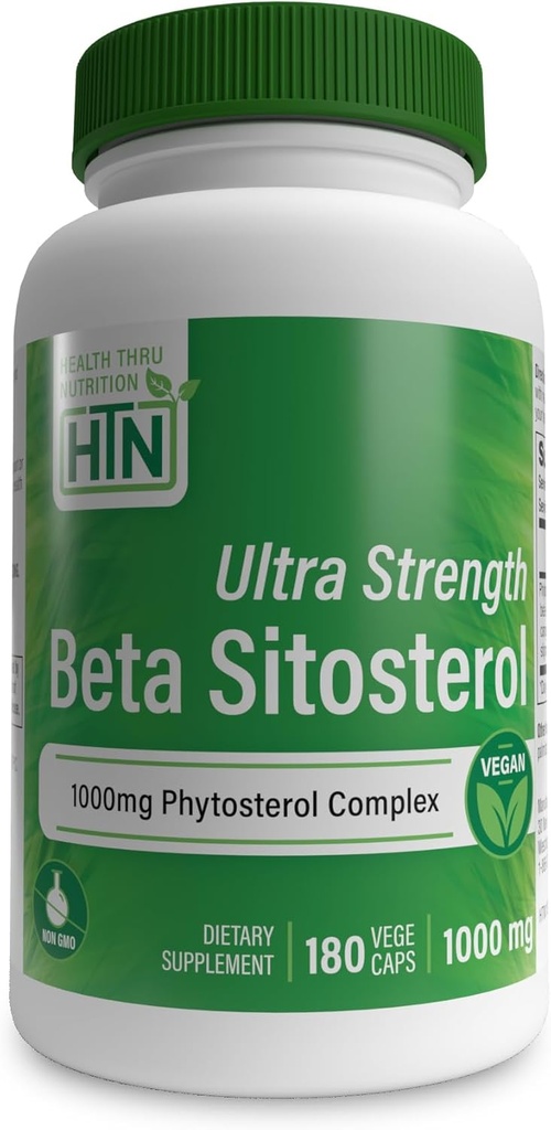 Salud Thru Nutrition Ultra Strength Beta Sitosterol tención 1,000mg Phytosterols Complex 400mg Beta ← Non-GMO Vegan (Pack of 180)