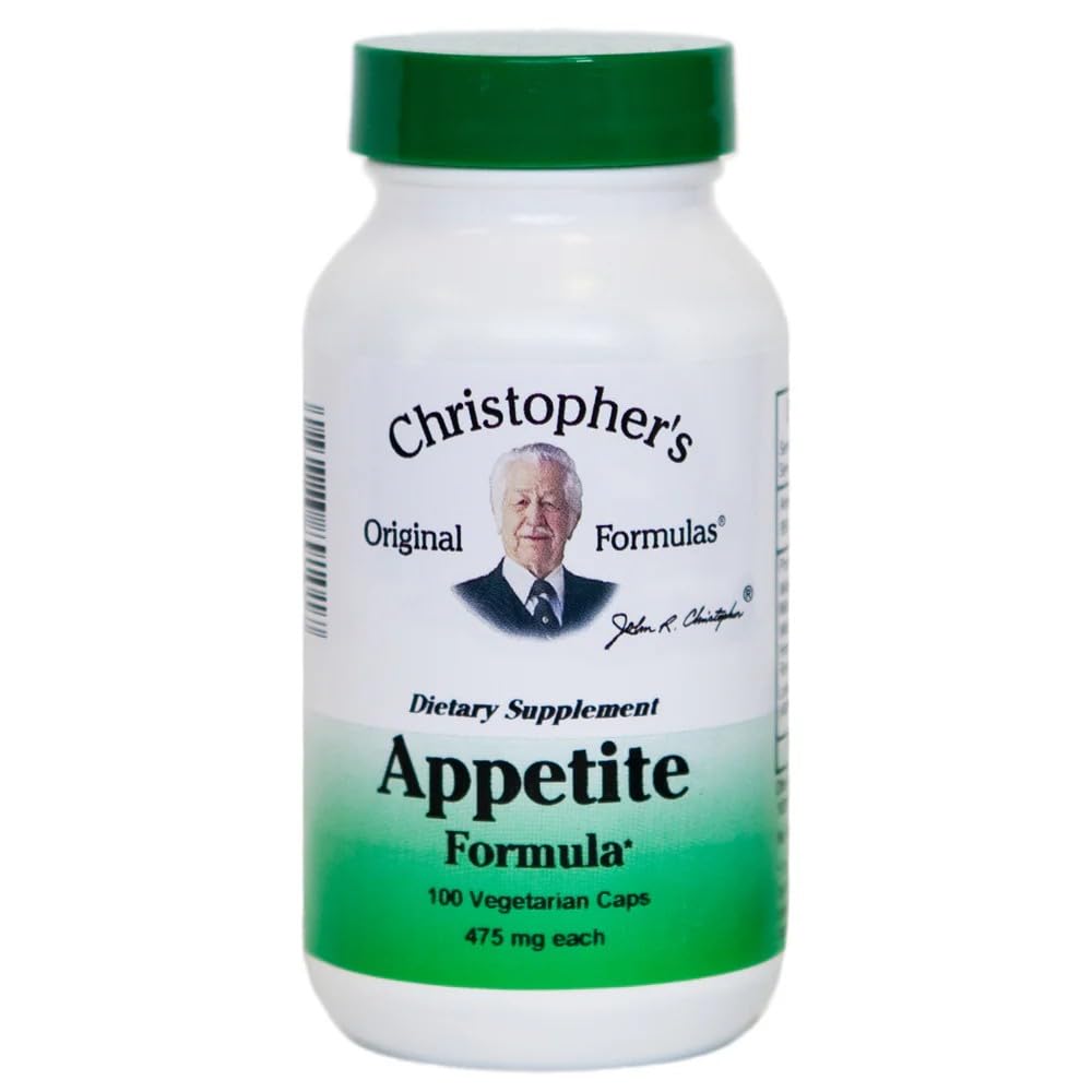 Las Fórmulas Originales de Christopher Fórmula Apetitiva - 100 Cápsulas, Natural Herbal Blend for Appetite and Digestive Balance