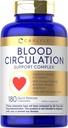 Carlyle Blood Circulation Suplemento Silencio 180 Capsules ← Apoyo a la Circulación Saludable Silencioso no GMO, Gluten Free
