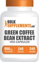 BulkSupplements.com Cápsulas de extracto de grano de café verde - suplementos de grano de café verde, cápsulas de grano verde - grano de café verde 8000 mg, vegano - 1 Cápsula por ser, 240 cápsulas de taza