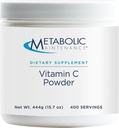 Mantenimiento metabólico Vitamina C Polvo - 1100 mg Antioxidante ácido ascórbico puro + Complemento de soporte inmuno - Bebida fácil Add-in (15.7 oz / 400 Servings)