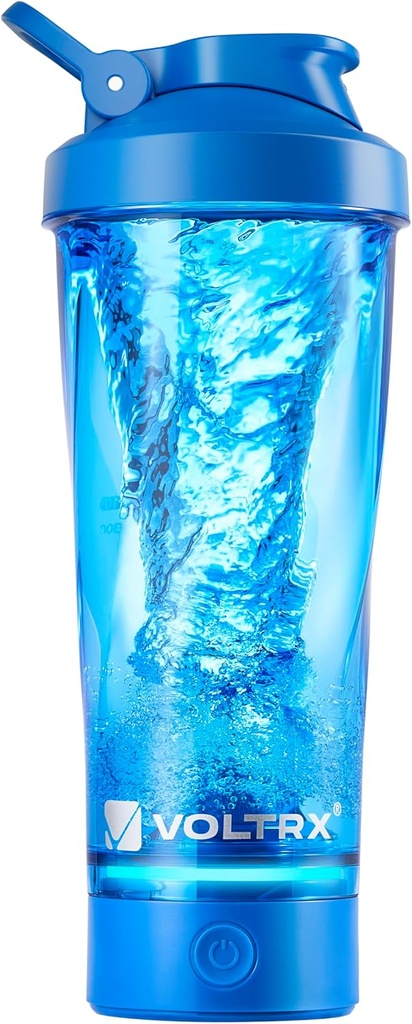 VOLTRX Premium Electric Protein Shaker Bottle, Made with Tritan - BPA Gratis - 24 oz Vortex Portable Mixer Cup / USB C Recargable Shaker Cups for Protein Shakes