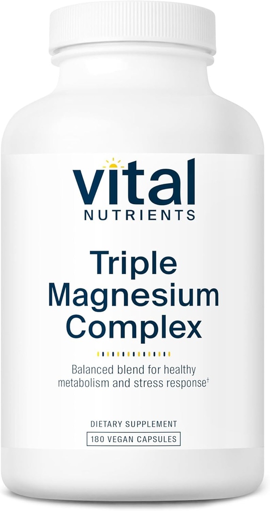 Nutrientes Vitales Complejo de Magnesio Triple Suplemento tóxico Magnesio Vegan Glycinate, Malate " Oxide 250mg ANTE Easi Absorbed Magnesium Supplement for Stress, Muscle, Heart, Bone Support ← 180 Capsules