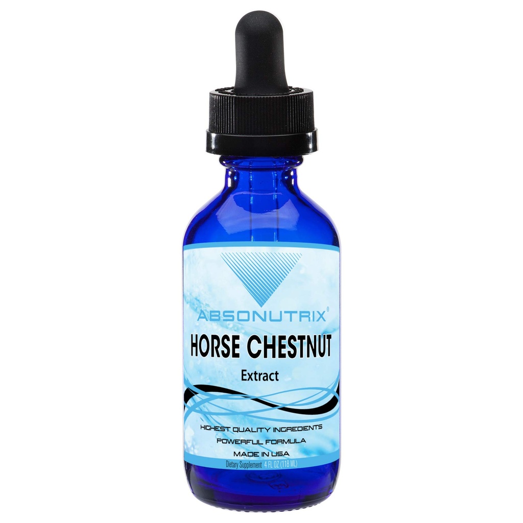 Horse Chestnut Extract 550 mg 4 Oz Drops, 200 Servings, Helps Detoxify, Improves Circulation, Third-Party Tested, General Health Support, Nutritional Boost, Made in USA