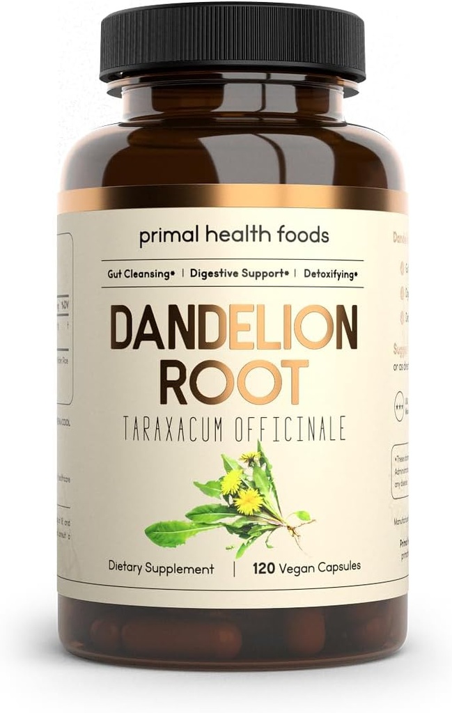 Orgánica Dandelion Root 1000 mg ← Apoyo Digestivo, Limpieza y Detox