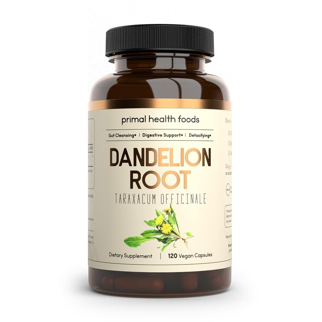 Orgánica Dandelion Root 1000 mg ← Apoyo Digestivo, Limpieza y Detox