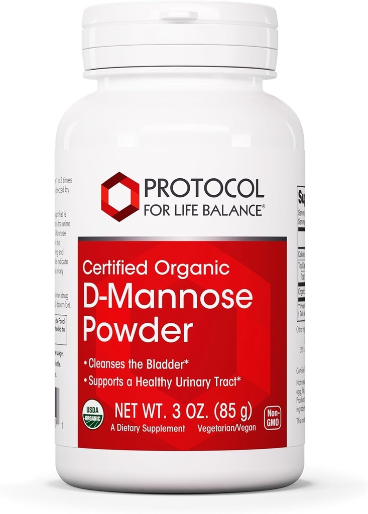 PROTOCOLO PARA LA VIDA BALANCE D-Mannose Powder - 2g por Serving - Limpiadora de vejiga - Apoyo Salud Urinary Tract - para Hombres &amp; Mujeres - Kosher " Non-GMO - 3 oz