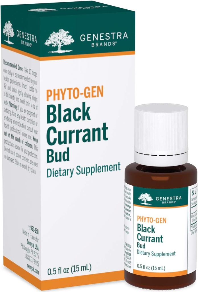 Genestra Brands Black Currant Bud ← Herbal Supplement tención 0.5 fl. oz.