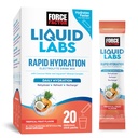 Force Factor Liquid Labs Electrolytes Powder Packets—Tropical Fruit—Hydration Packets to Make Electrolyte Water, with 5 Essential Electrolytes, Vitamins, Minerals, and Antioxidants, 20 Stick Packs