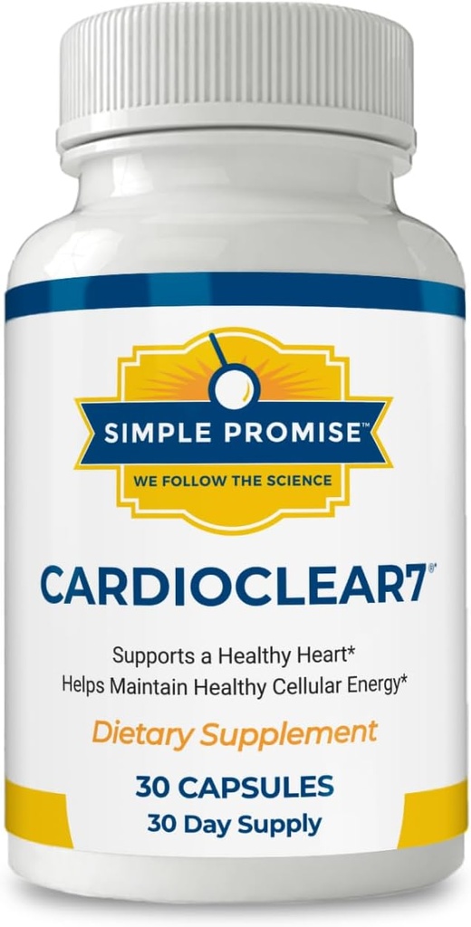 CardioClear7 - Coenzyme Q10 (CoQ10) 100mg y PQQ 10mg Suplemento de salud cardíaca con Shilajit - apoya la circulación, energía celular y salud cardiovascular - 30 cápsulas