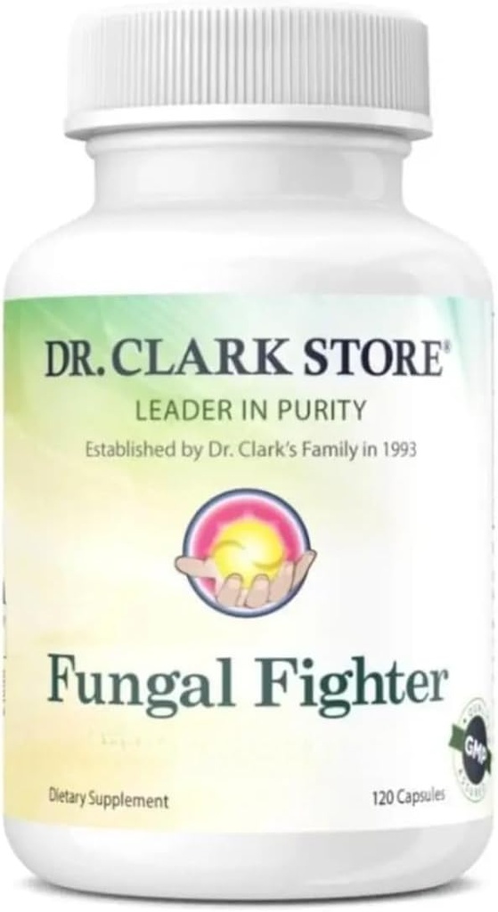 Dr Clark Store Fungal Fighter – 120 capsules, soporta el equilibrio fúngico saludable &amp; Immune System Support