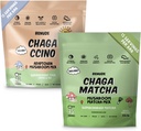 Renude Chaga Matcha y Chagaccino - Chaga Mushroom Powder for Coffee and Matcha, Mushroom Drink Mix with Adaptogens, Natural Energy and Immune Support, Vegan, Keto - 15 Servings Every