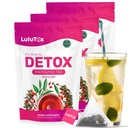 LULUTOX Detox Tea - Herbal Blend con Dandelion, Ginseng y Ginger - Apoya un Peso saludable, Salud Digestiva - Vegan, Todo Natural, Laxative-Free - Peach Flavor (3 Pack x 28 Servings)