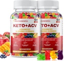 (2 Pack) Keto Apple Cider Vinegar Gummies, Keto ACV Gummy Diet Supplement, Advanced 1500mg ACV Gummies with Folate, B12,B6 y Keto Support for Women Men, Gelatin- Free, Vegan &amp; Non-GMO (Multi-Flavor)