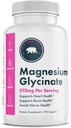 Glycinate de Magnesio - 275 mg por Serving, Hecho en los EE.UU., Vegan, No GMO, Libre de gluten y sin lácteos - 90 cápsulas