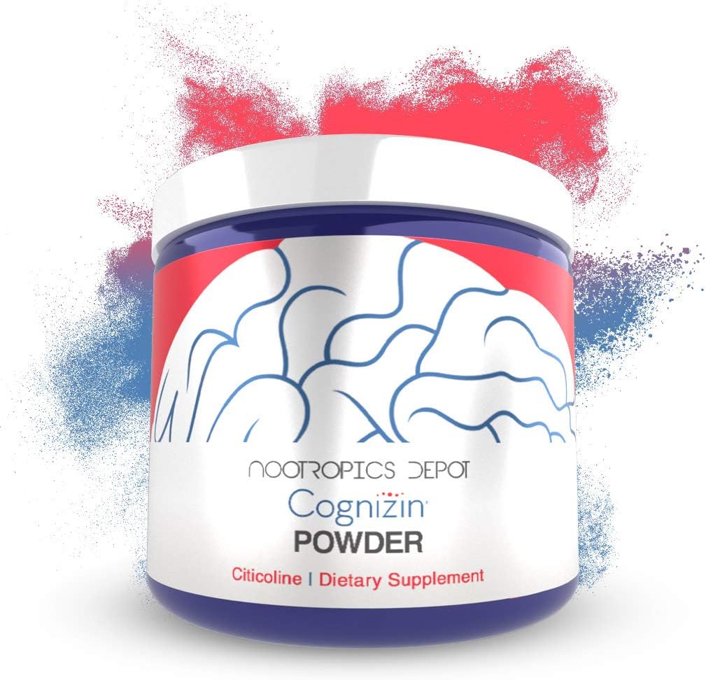 Nootropics Depot Cognizin Citicoline Powder TEN 60 Grams TENIDO Choline Suplemento Silencio Brain Health Suplemento ANTE Soporta Memoria y Función Cognitiva Silencioso Apoyo Atención, Enfoque y Recordar