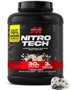 Muscletech Whey Protein Powder (Cookies &amp; Cream, 4 Pound) - Nitro-Tech Ultimate Muscle Building Formula with Whey Protein Isolate - 30g of Protein, 3g of Creatine &amp; 6.8g of BCAA - Packaging May Vary