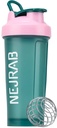 Botella de escote Proteína - Botellas de escotillas deportivas para mezclas de proteínas y sacudidas - 28 Oz, Leak-Proof, tazas para batidos de proteína, Pre-workout (Green), Medium, NJB 28-Oz
