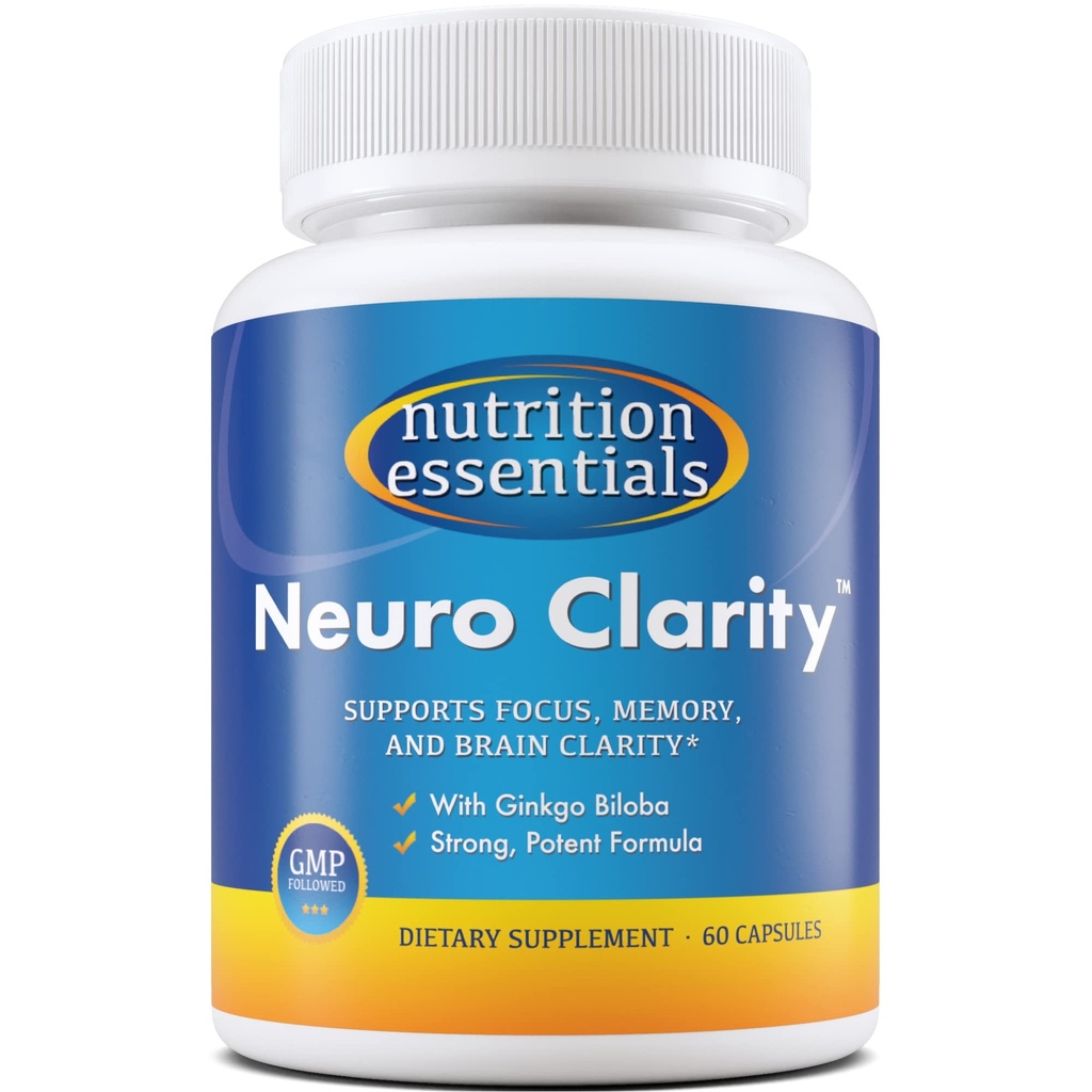 Nutrition Essentials Nootropic Brain Support Supplement - Caffeine-Free Capsules that Support The Brain - Brain Support Pills with St. John's Wort and Ginkgo Biloba