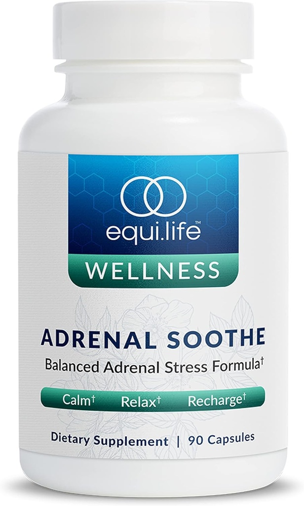 Equilife Herbal Support Suplemento con Ashwagandha y L-Theanine, Diseñado para el bienestar general diario, Suplementos para hombres &amp; mujeres, Gluten Free, Vegan, Dairy Free, Non GMO, 90 cápsulas