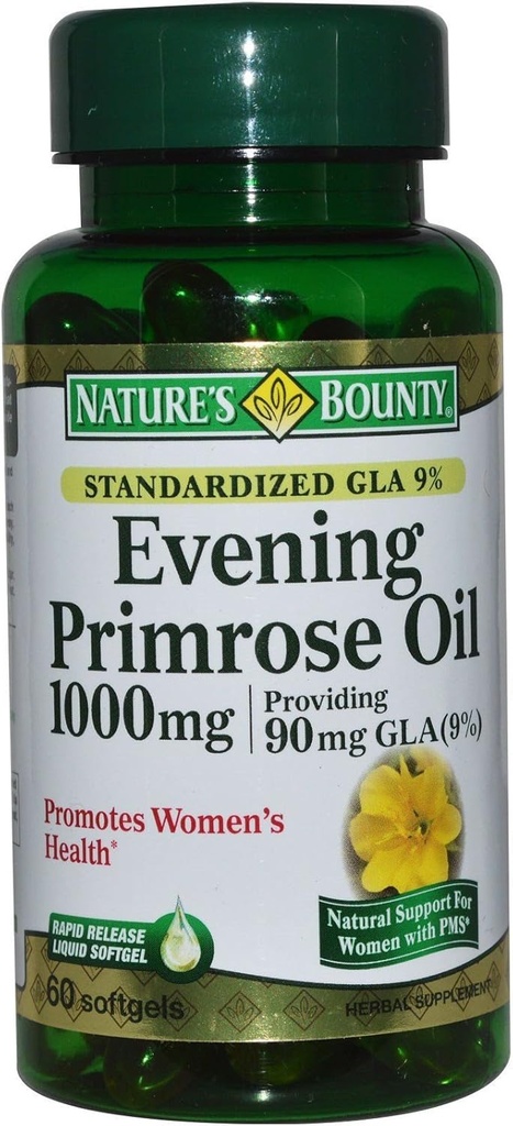 Primrose de noche de la naturaleza 1000 mg Softgels 60 ea (Pack of 2)
